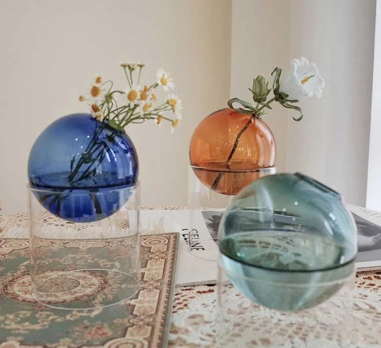 Indoor Colorful Glass Hydroponic Vase -