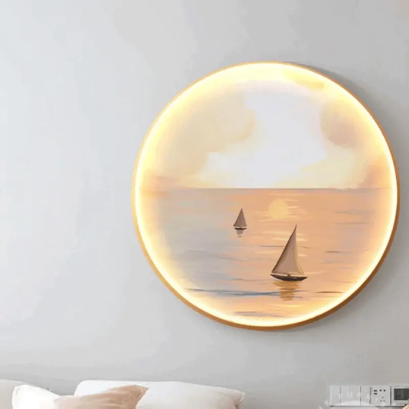Indoor Landscape Painting Wall Lamp
