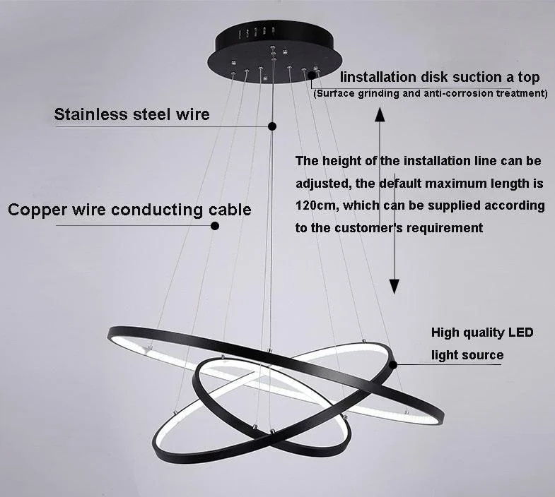Indoor Modern Circular Ring Chandelier -  - #tag1#
