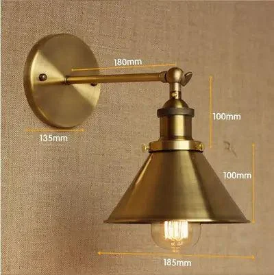 Industrial Gold Modern Wall Lamp - Homeko