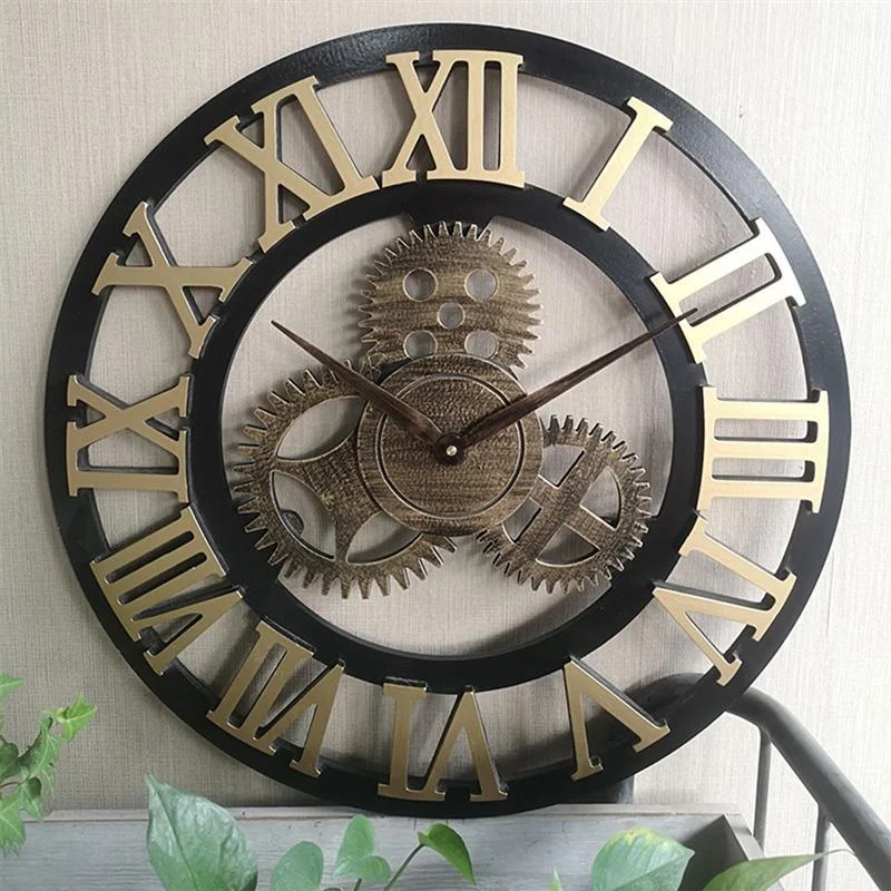 Industrial Style Wall Clock - Homeko