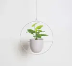 Industrial Black Metal Wall Vase