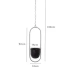 Industrial Black Metal Wall Vase