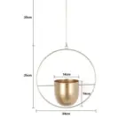 Industrial Black Metal Wall Vase