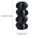 Industrial Black and White Ceramic Bulb Vase