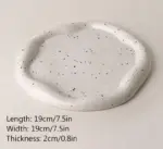 Industrial Ceramic Cookies Silver Mirrored Tray Plate