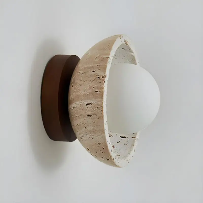 Industrial Modern Beige Stone Wall Lamp tag1