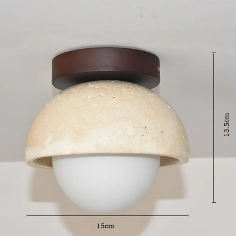 Industrial Modern Beige Stone Wall Lamp tag1