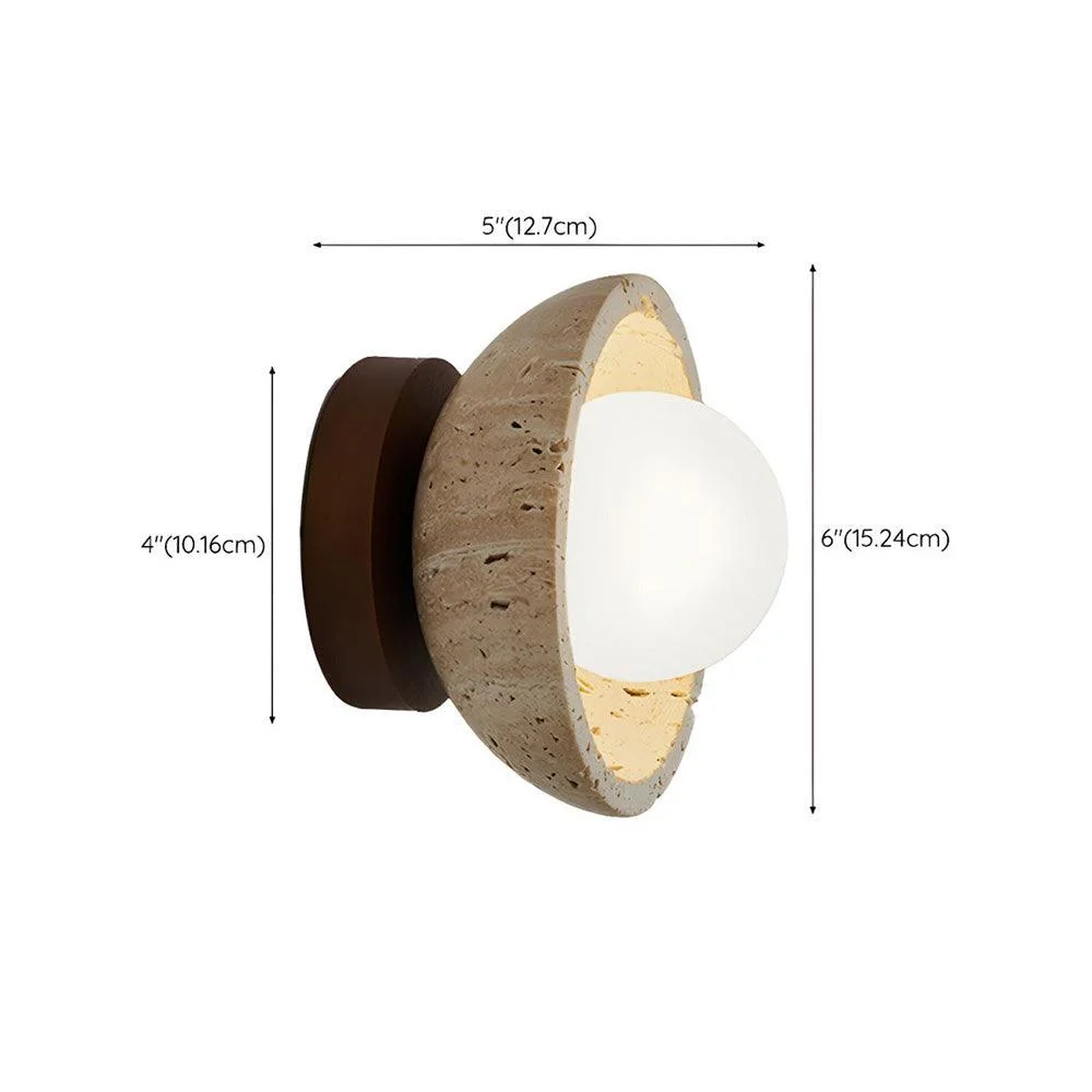 Industrial Modern Beige Stone Wall Lamp -  - #tag1#