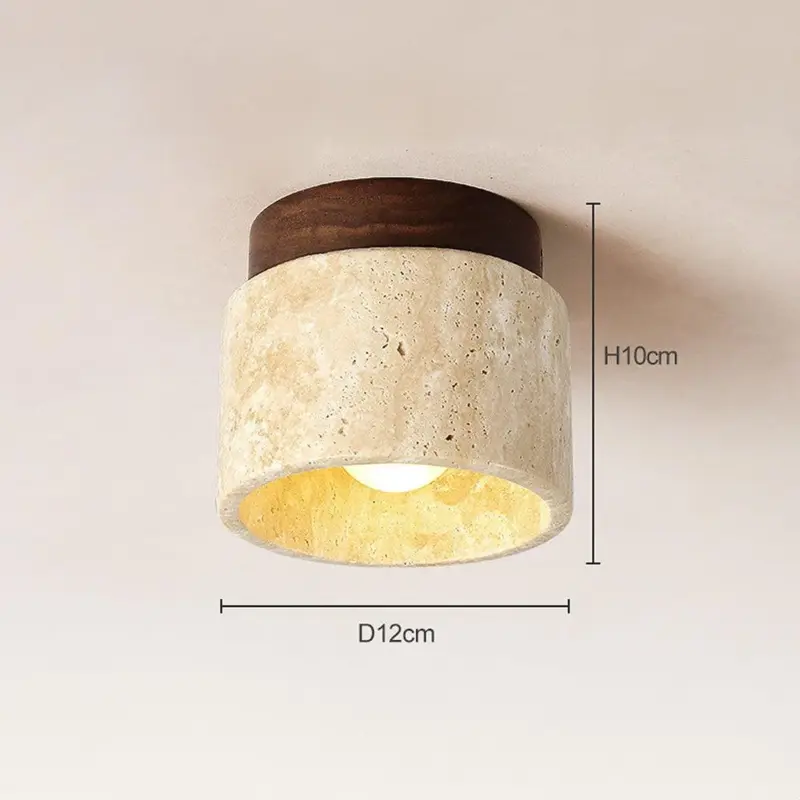 Industrial Modern Beige Stone Wall Lamp tag1