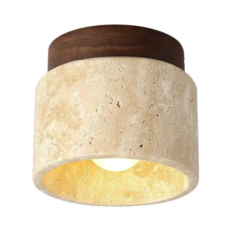 Industrial Modern Beige Stone Wall Lamp tag1