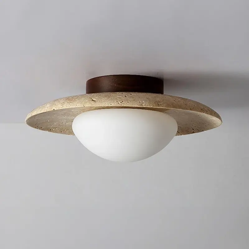 Industrial Modern Beige Stone Wall Lamp tag1