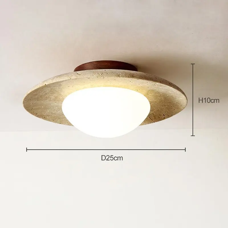 Industrial Modern Beige Stone Wall Lamp tag1
