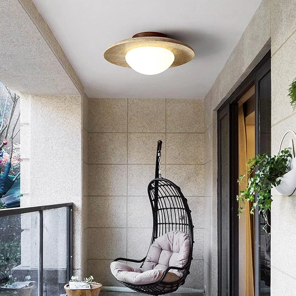 Industrial Modern Beige Stone Wall Lamp -  - #tag1#