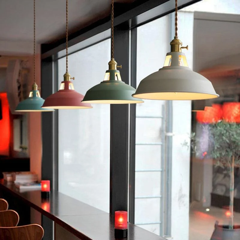 Industrial Retro Pendant Lamp Metal 1-Light For Restaurant -  - #tag1#