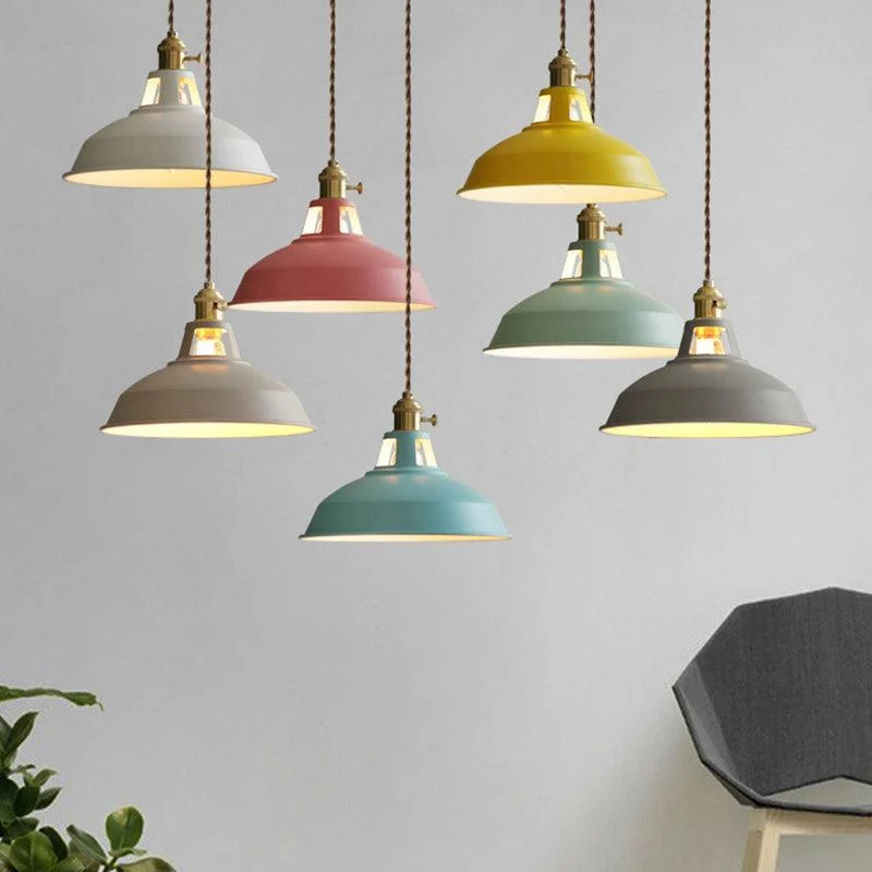 Industrial Retro Pendant Lamp Metal 1-Light For Restaurant -  - #tag1#