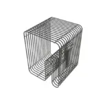 Industrial Simple Metallic Magazine Rack tag1
