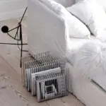 Industrial Simple Metallic Magazine Rack tag1
