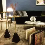 Industrial Simple Metallic Magazine Rack tag1