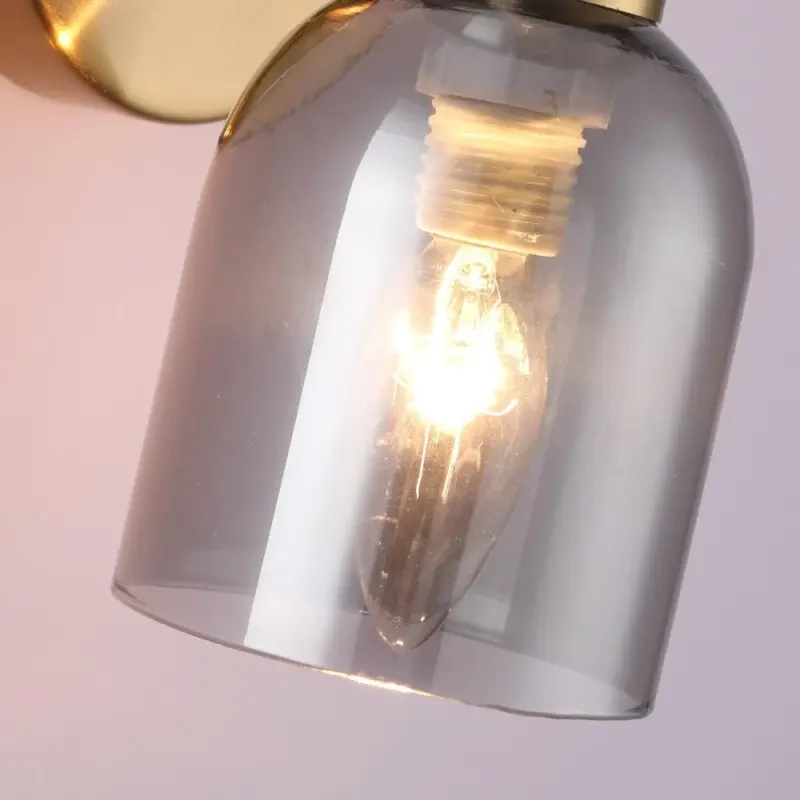 Industrial Smokey Wall Double Headed Lamp