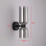 Industrial Smokey Wall Double Headed Lamp
