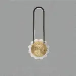 Industrial minimalist LED wall lamp with copper ring tag1