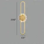 Industrial minimalist LED wall lamp with copper ring tag1