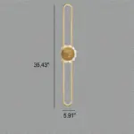 Industrial minimalist LED wall lamp with copper ring tag1