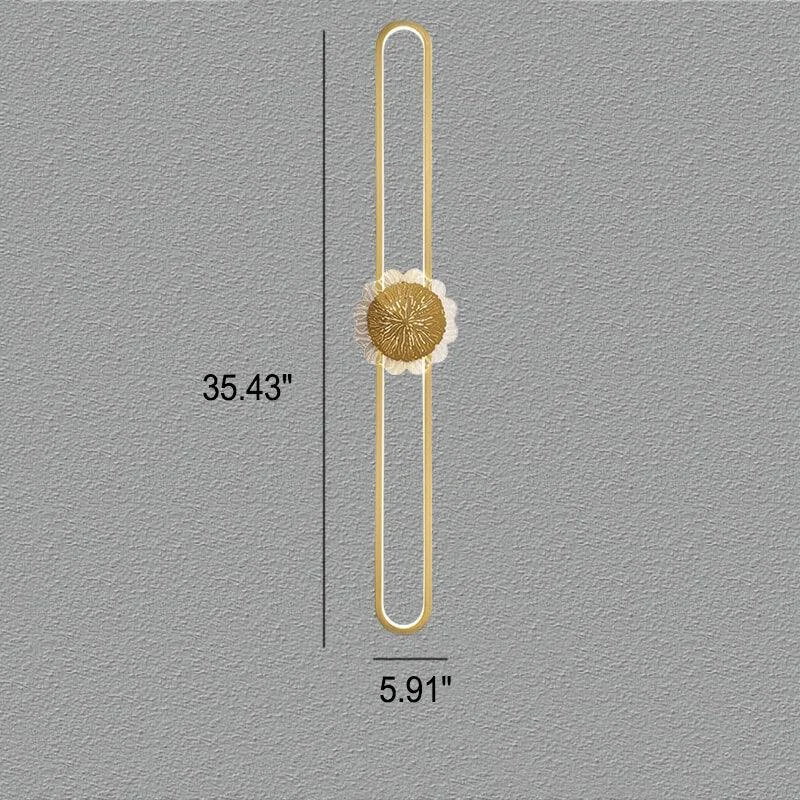 Industrial minimalist LED wall lamp with copper ring -  - #tag1#