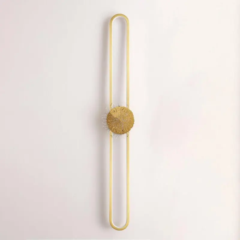 Industrial minimalist LED wall lamp with copper ring tag1