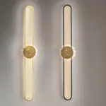Industrial minimalist LED wall lamp with copper ring tag1