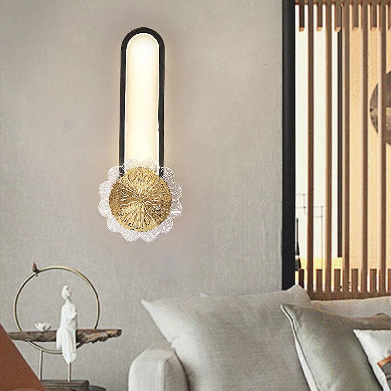 Industrial minimalist LED wall lamp with copper ring -  - #tag1#