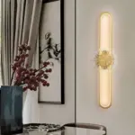 Industrial minimalist LED wall lamp with copper ring tag1