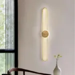 Industrial minimalist LED wall lamp with copper ring tag1