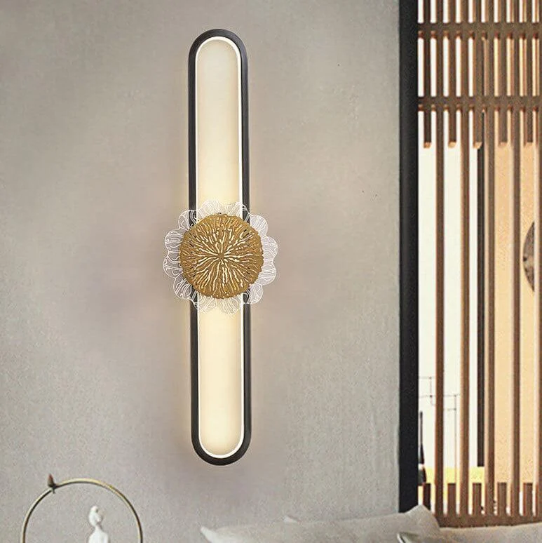 Industrial minimalist LED wall lamp with copper ring -  - #tag1#