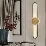 Industrial minimalist LED wall lamp with copper ring tag1