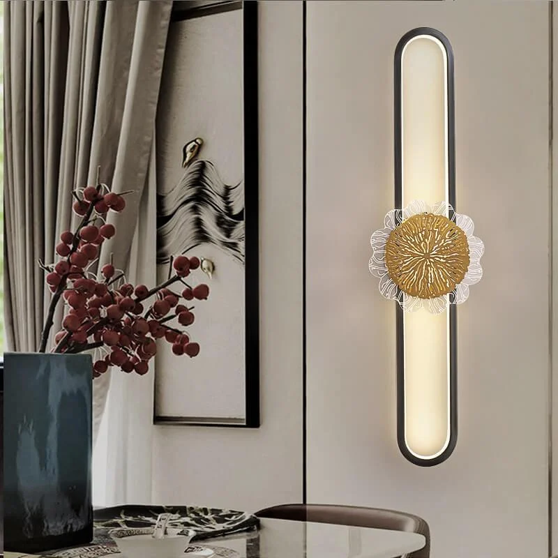Industrial minimalist LED wall lamp with copper ring -  - #tag1#