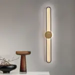 Industrial minimalist LED wall lamp with copper ring tag1
