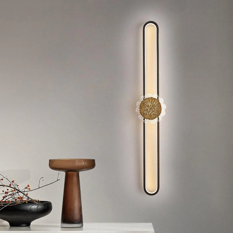 Industrial minimalist LED wall lamp with copper ring -  - #tag1#