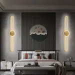 Industrial minimalist LED wall lamp with copper ring tag1