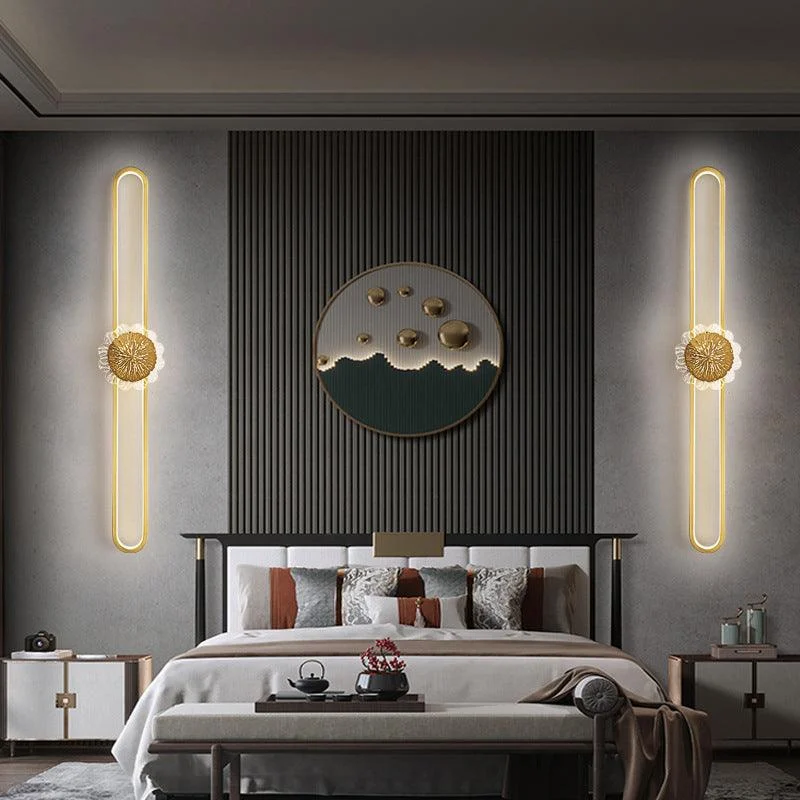 Industrial minimalist LED wall lamp with copper ring -  - #tag1#
