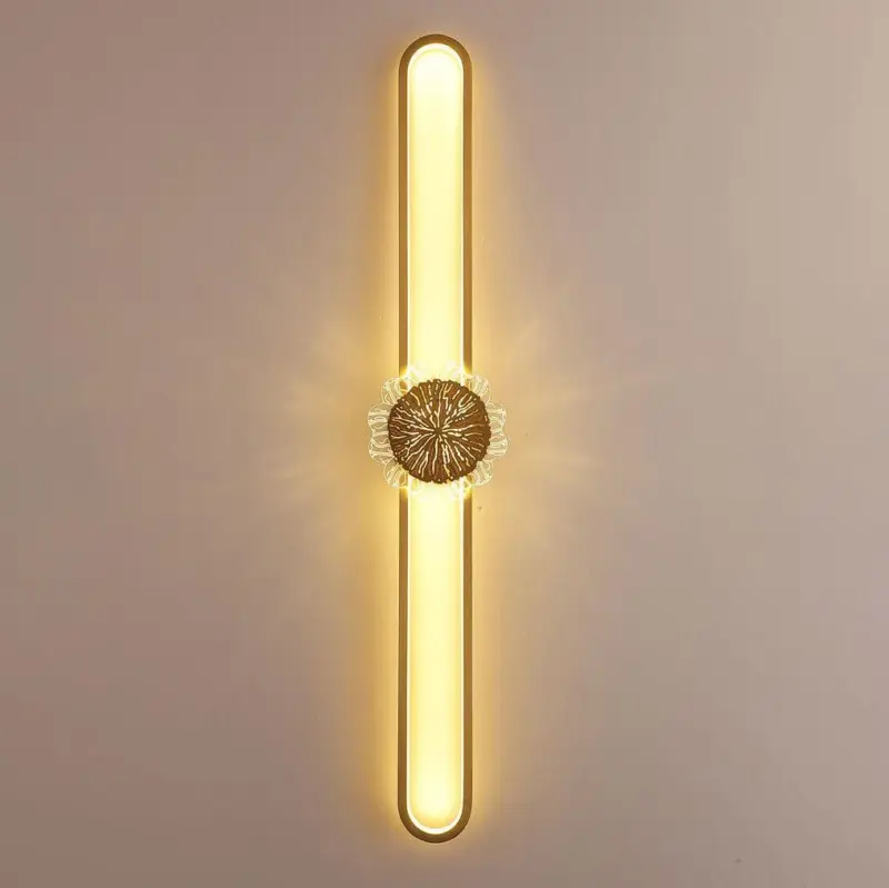 Industrial minimalist LED wall lamp with copper ring tag1