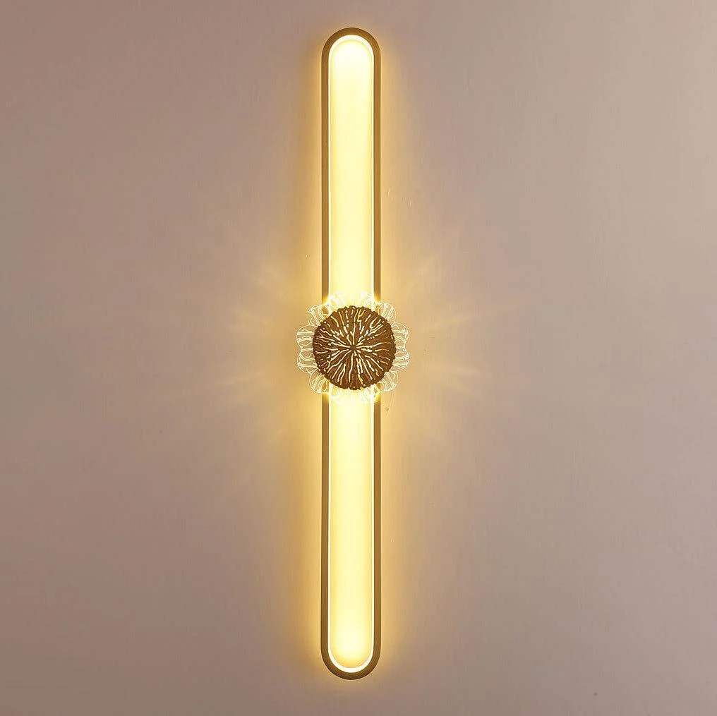 Industrial minimalist LED wall lamp with copper ring -  - #tag1#
