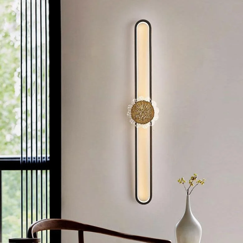 Industrial minimalist LED wall lamp with copper ring -  - #tag1#
