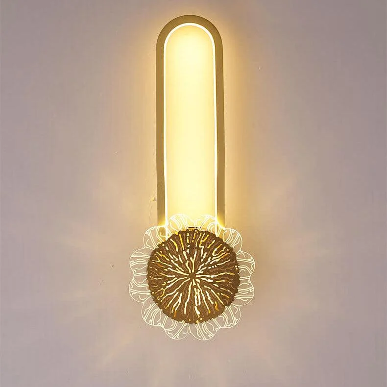 Industrial minimalist LED wall lamp with copper ring -  - #tag1#