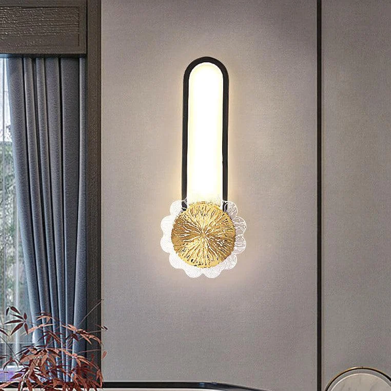 Industrial minimalist LED wall lamp with copper ring -  - #tag1#