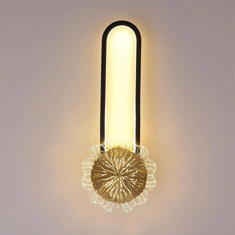 Industrial minimalist LED wall lamp with copper ring -  - #tag1#