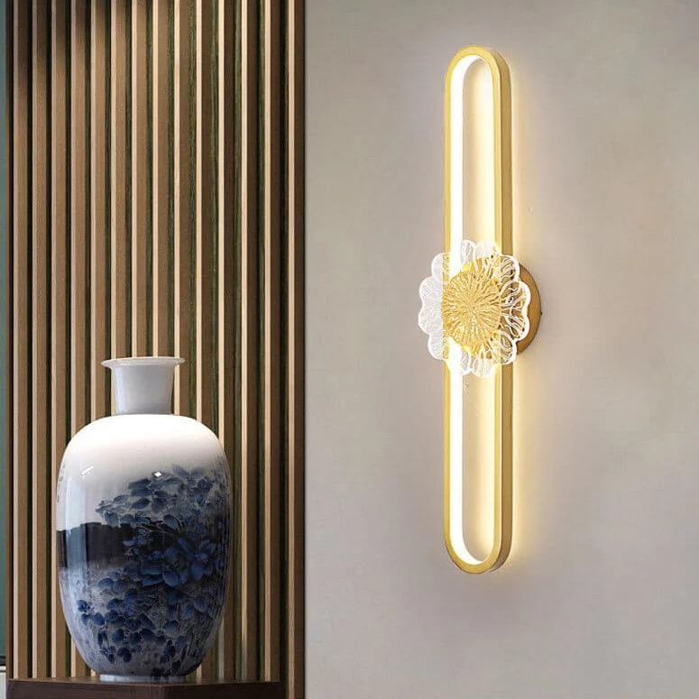 Industrial minimalist LED wall lamp with copper ring -  - #tag1#