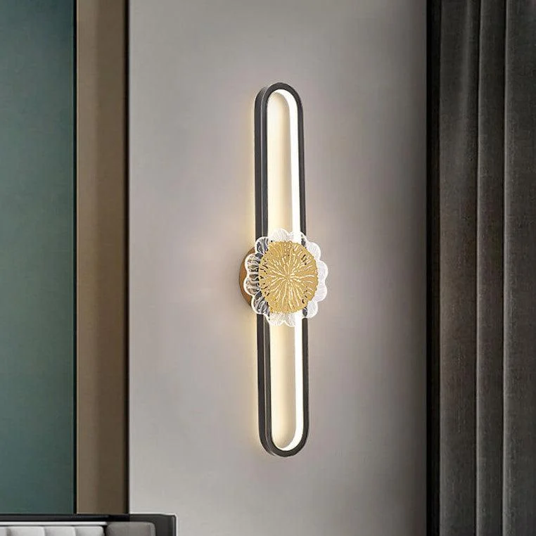 Industrial minimalist LED wall lamp with copper ring -  - #tag1#