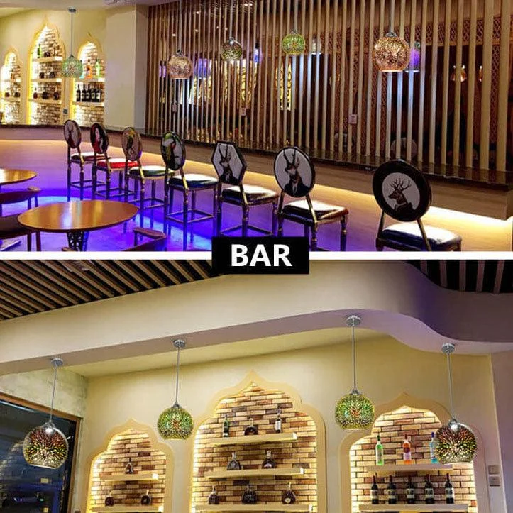 Innovative 3D Colorful Fireworks Glass Pendant Lamp with 1 Light Source -  - #tag1#